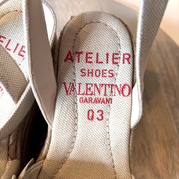 Valentino Garavani Atelier 03 Rose Edition Wedge Espadrille Sandals EU 35 US 5 - Picture 12 of 15